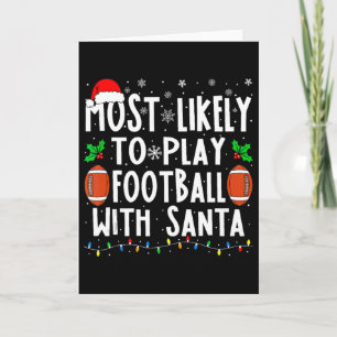 Mest sannolikt att spela fotboll med Santa Familj Kort