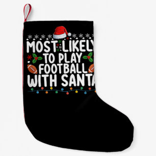 Mest sannolikt att spela fotboll med Santa jul Liten Julstrumpa