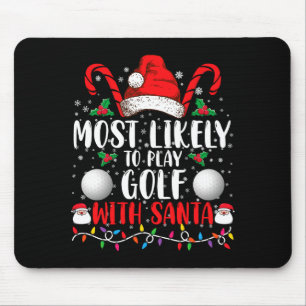 Mest sannolikt att spela golf med Santa Family Xma Musmatta