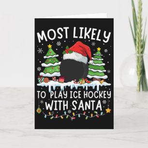 Mest sannolikt att spela ishockey med Santa Matchn Kort