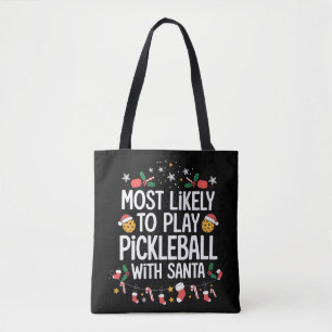 Mest sannolikt att spela Pickleball med Santa-fami Tygkasse
