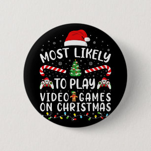 Mest sannolikt att spela TV-spel Xmas Familj Match Knapp