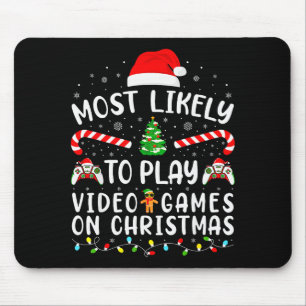 Mest sannolikt att spela TV-spel Xmas Familj Match Musmatta