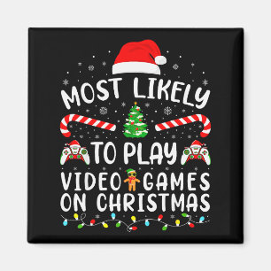 Mest sannolikt att spela TV-spel Xmas Familjematch Magnet