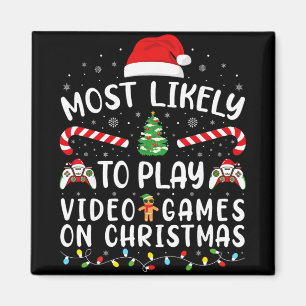 Mest sannolikt att spela tv-spel Xmas Familjematch Magnet
