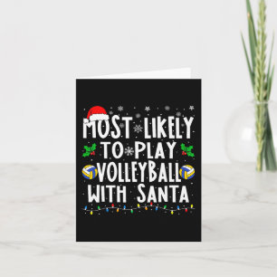 Mest sannolikt att spela volleyboll med Santa fami Kort
