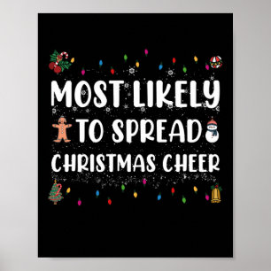Mest sannolikt att sprida julglädje Familje Xmas Poster