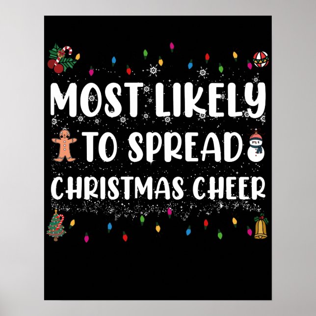 Mest sannolikt att sprida julstämning Jul Xmas Poster (Framsidan)