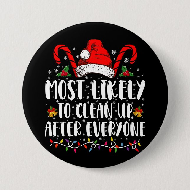 Mest sannolikt att städa upp efter alles jul knapp (Framsida)