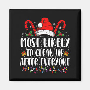 Mest sannolikt att städa upp efter alles jul magnet