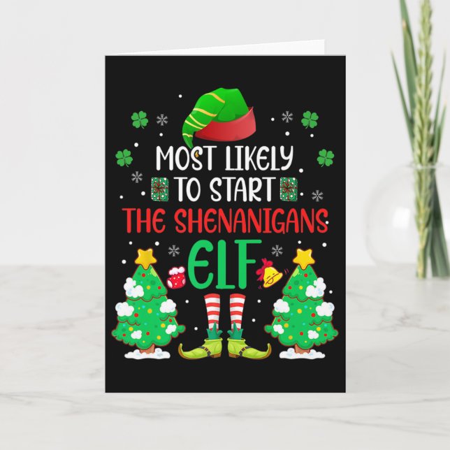 Mest sannolikt att starta buset Elf jul Kort (Framsida)