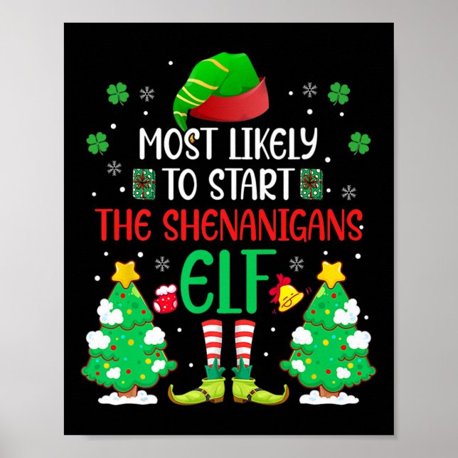 Mest sannolikt att starta buset Elf jul Poster (Framsidan)
