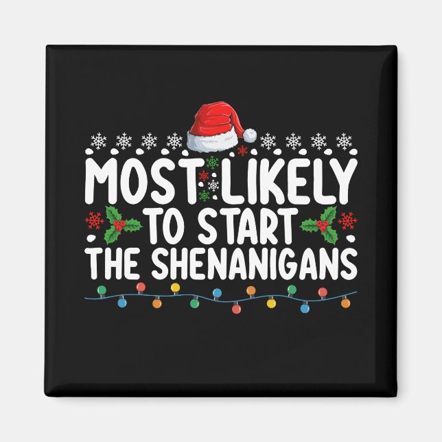 Mest sannolikt att starta julstöket magnet (Framsidan)