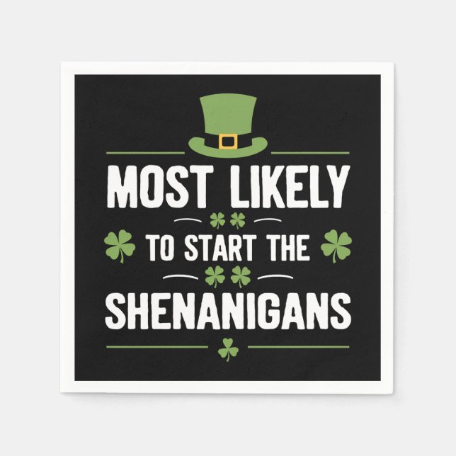 Mest sannolikt att starta upptågen St Patrick's  Pappersservett (Framsidan)