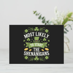 Mest sannolikt att starta upptåget St Patricks  Inbjudningar