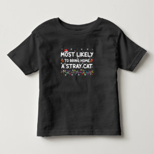 Mest sannolikt att ta hem en hemlös katt julen t shirt