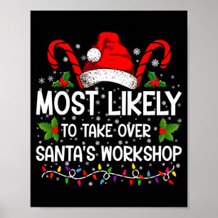 Mest sannolikt att ta över tomtens verkstad jul poster
