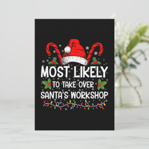 Mest sannolikt att ta över tomtens verkstad Xmas Inbjudningar