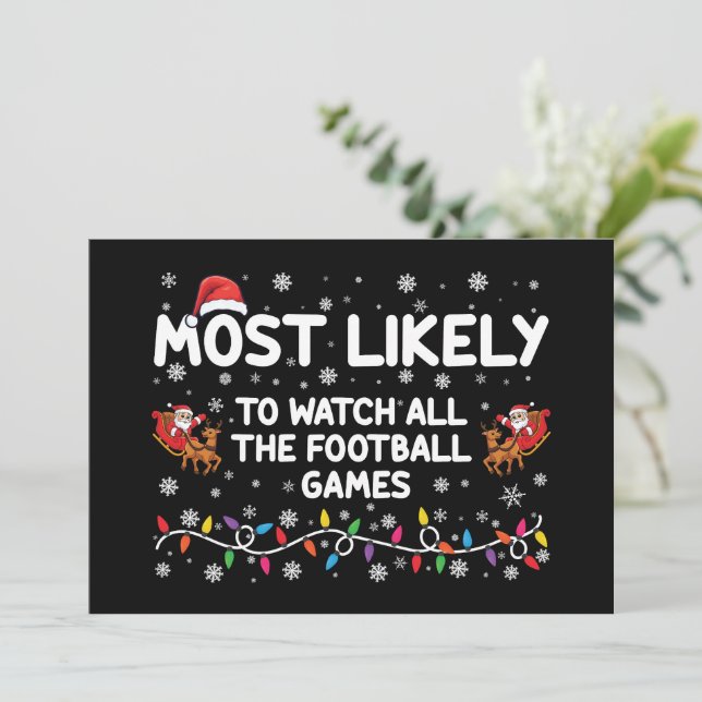Mest sannolikt att titta på alla fotbollsmatcher inbjudningar (Stående Fram)