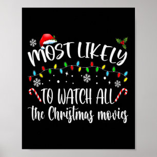 Mest sannolikt att titta på alla julfilmer Fami Poster