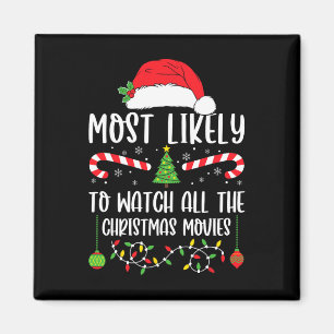 Mest sannolikt att titta på alla julfilmer Xmas Magnet