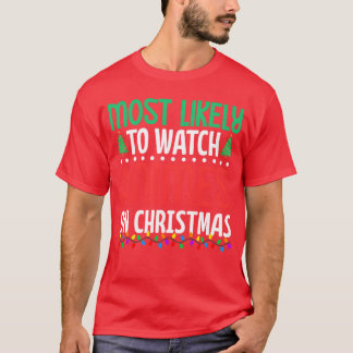 Mest sannolikt att titta på Anime Roligt Xmas Anim T Shirt