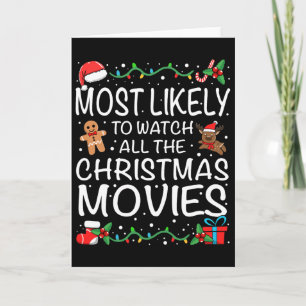 Mest sannolikt att titta på julfilmsfamiljen C Kort