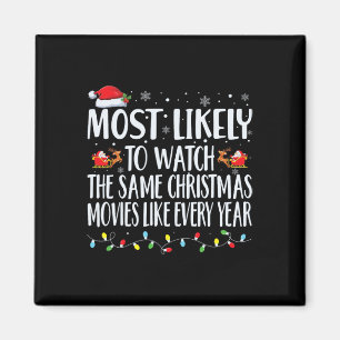 Mest sannolikt att titta på samma julfilmer jul magnet