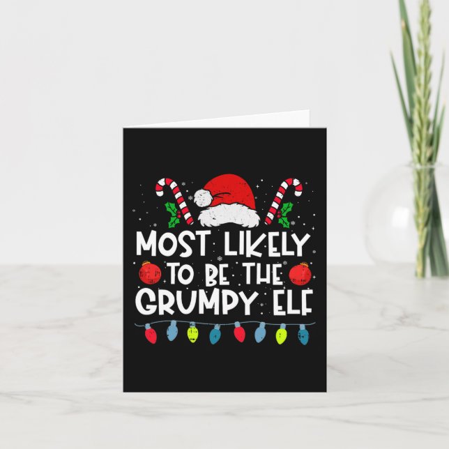 Mest sannolikt att vara den grumpy alvfamiljens be kort (Framsida)