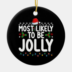 Mest sannolikt att vara glatt familje jul firande julgransprydnad keramik