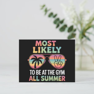 Mest sannolikt att vara på gymmet hela sommaren lä vykort