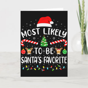 Mest sannolikt att vara Santas favorit familjematc Kort