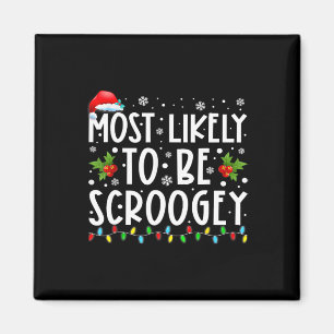Mest sannolikt att vara Scroogey Santa hatt familj Magnet