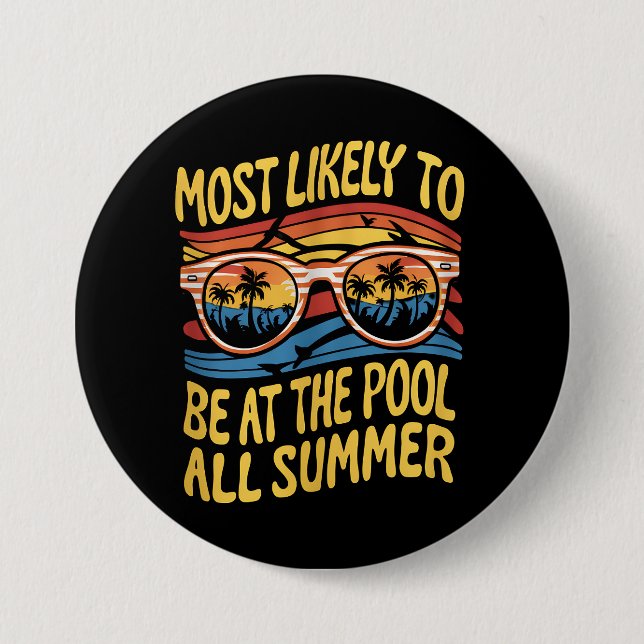 Mest sannolikt att vara vid poolen hela sommaren G Knapp (Framsida)