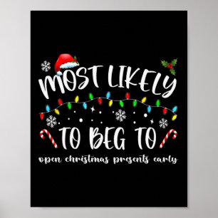 Mest sannolikt att vi ska öppna Julklapp Earl Poster