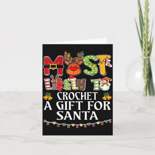 Mest sannolikt att virka en present till tomte fam kort (Framsida)