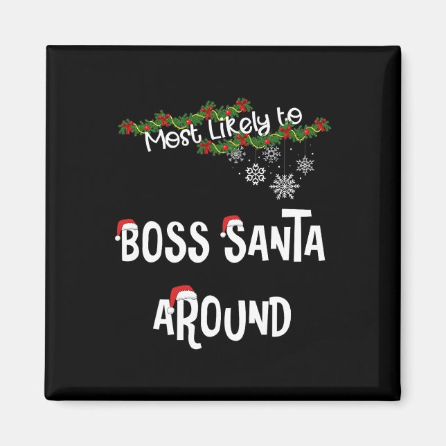 Mest sannolikt för Chef Santa Around Matching Fami Magnet (Framsidan)