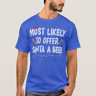 Mest sannolikt jul Xmas Pyjamas Roliga Matchande T Shirt