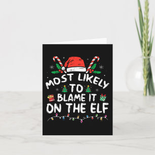 Mest sannolikt skylla på tomte jul familje kaos kort