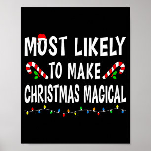 Mest sannolikt till jul Xmas familjematchande Paja Poster