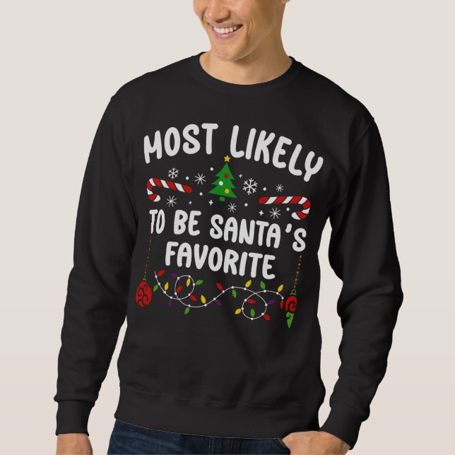 MEST SANTA:S FAVORITFÖRMÅGA LÅNG ÄRMAD TRÖJA (Framsida)