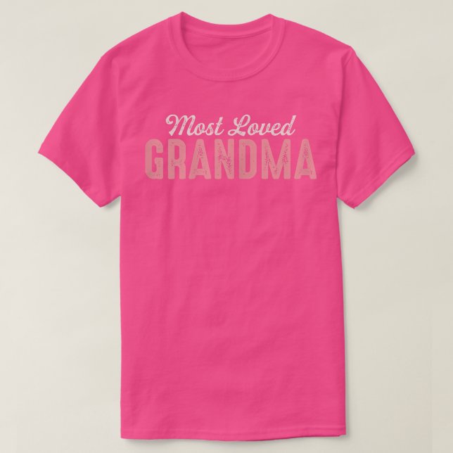 Mest sköna mormor Rosa Tet Cute World's BE T Shirt (Design framsida)