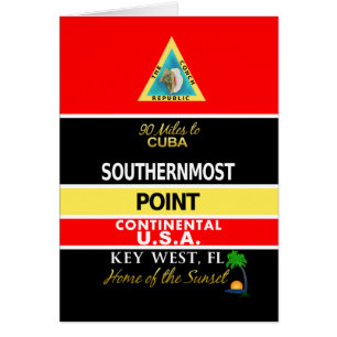 Mest southernmost peka bojet Key West Hälsningskort