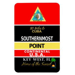 Mest southernmost peka bojet Key West Magnet