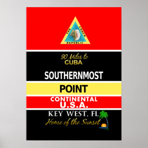 Mest southernmost peka bojet Key West Poster