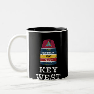 Mest southernmost peka - Key West Florida nycklar Två-Tonad Mugg