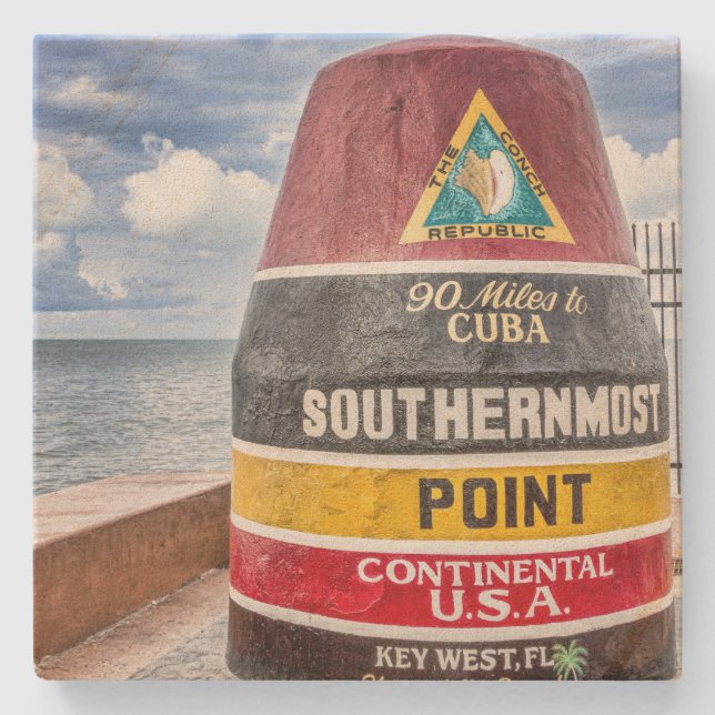 Mest southernmost peka Key West Stenunderlägg (Framsidan)