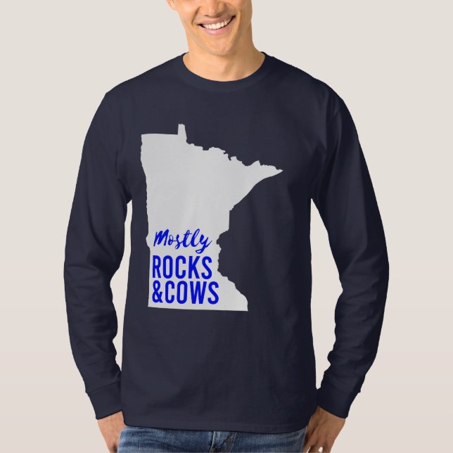 Mest Sten och Cows Funny Minnesota T Shirt (Framsida)