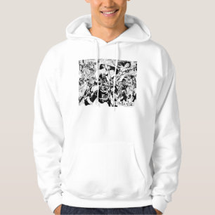 Mest svart natttecknadpanel sweatshirt