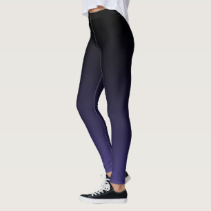 Mest svartvitt till Lila, brant toningstoning Leggings